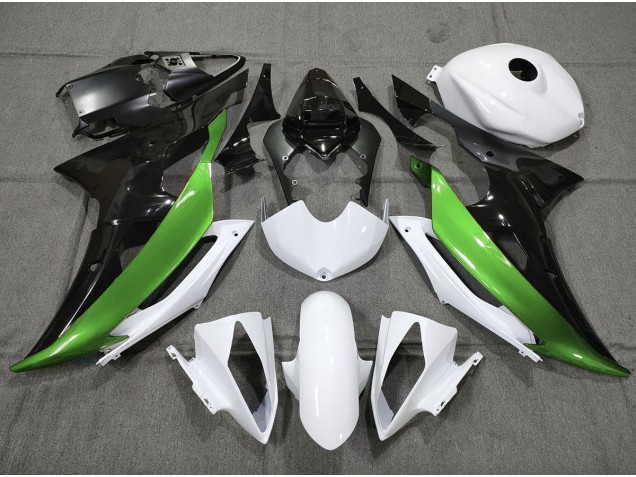 Verde Personalizzato In Bianco & Nero 08-16 R6 Carene Moto
