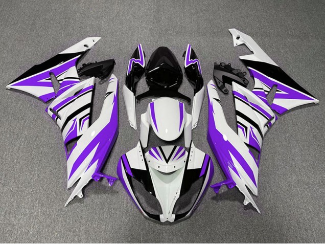 Viola Bianco & Nero Zag 09-12 ZX6R Carene Moto