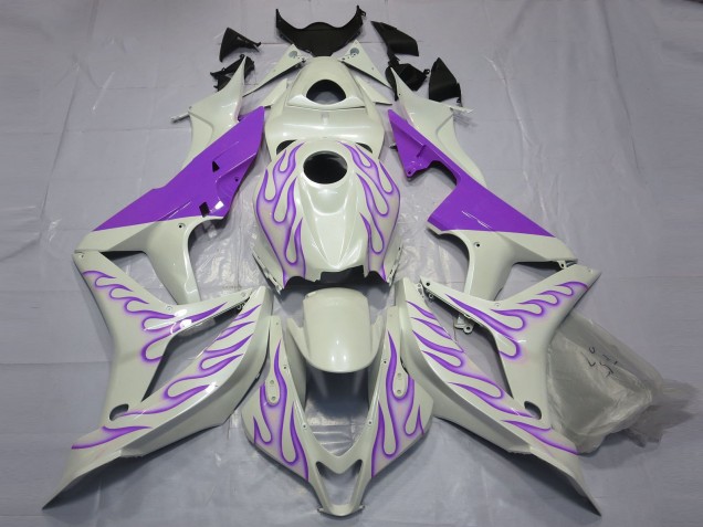 Viola Fiamma Su Bianco 07-08 CBR600RR Carene Moto