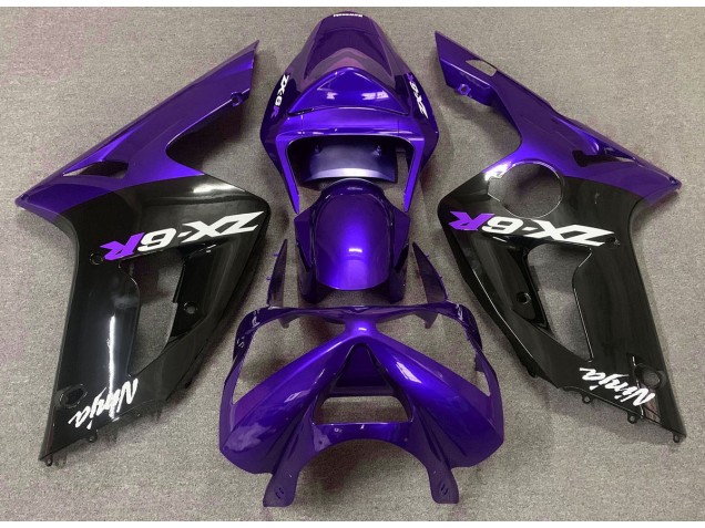 Viola Lucido & Nero 03-04 ZX6R Carene Moto