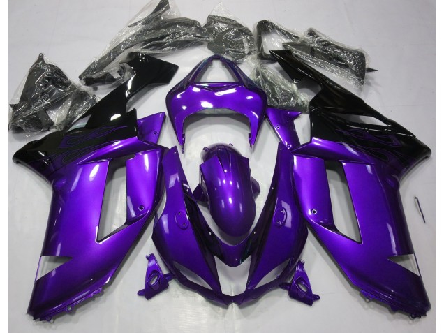 Viola Lucido & Nero 07-08 ZX6R Carene Moto