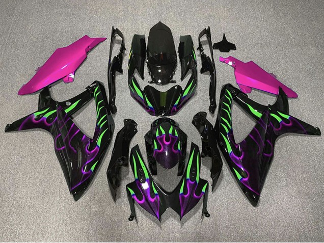 Viola & Verde Fiamma 08-10 GSXR 600-750 Carene Moto